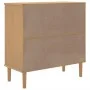 Aparador SENJA aspecto de ratán madera pino marrón 80x35x80 cm de , Aparadores - Ref: Foro24-358031, Precio: 83,53 €, Descuen...