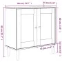 Aparador SENJA aspecto de ratán madera pino marrón 80x35x80 cm de , Aparadores - Ref: Foro24-358031, Precio: 83,53 €, Descuen...