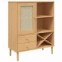 Aparador alto SENJA aspecto de ratán madera marrón 90x40x112 cm de , Aparadores - Ref: Foro24-358052, Precio: 125,15 €, Descu...