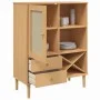 Aparador alto SENJA aspecto de ratán madera marrón 90x40x112 cm de , Aparadores - Ref: Foro24-358052, Precio: 125,15 €, Descu...