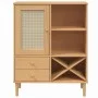 Aparador alto SENJA aspecto de ratán madera marrón 90x40x112 cm de , Aparadores - Ref: Foro24-358052, Precio: 125,15 €, Descu...