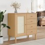 Aparador SENJA aspecto de ratán madera pino marrón 80x40x80 cm de , Aparadores - Ref: Foro24-358037, Precio: 104,69 €, Descue...