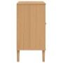 Aparador SENJA aspecto de ratán madera pino marrón 80x40x80 cm de , Aparadores - Ref: Foro24-358037, Precio: 104,69 €, Descue...