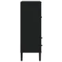 Aparador alto SENJA aspecto de ratán madera negro 90x40x112 cm de , Aparadores - Ref: Foro24-358054, Precio: 125,15 €, Descue...