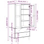 Armario SENJA aspecto de ratán madera pino blanco 90x55x175 cm de , Armarios roperos - Ref: Foro24-358035, Precio: 409,68 €, ...
