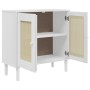 Aparador SENJA aspecto de ratán madera pino blanco 80x35x80 cm de , Aparadores - Ref: Foro24-358032, Precio: 108,85 €, Descue...