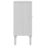 Aparador SENJA aspecto de ratán madera pino blanco 80x35x80 cm de , Aparadores - Ref: Foro24-358032, Precio: 108,85 €, Descue...