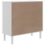 Aparador SENJA aspecto de ratán madera pino blanco 80x35x80 cm de , Aparadores - Ref: Foro24-358032, Precio: 108,85 €, Descue...