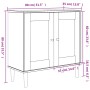 Aparador SENJA aspecto de ratán madera pino blanco 80x35x80 cm de , Aparadores - Ref: Foro24-358032, Precio: 108,85 €, Descue...