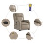 Sillón reclinable masaje pie cuero artificial color capuchino en Sillones | Comprar online en Foru.es