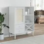 Aparador alto SENJA aspecto de ratán madera blanco 90x40x112 cm de , Aparadores - Ref: Foro24-358053, Precio: 125,07 €, Descu...