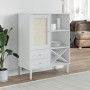 Aparador alto SENJA aspecto de ratán madera blanco 90x40x112 cm de , Aparadores - Ref: Foro24-358053, Precio: 126,23 €, Descu...