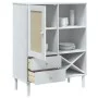 Aparador alto SENJA aspecto de ratán madera blanco 90x40x112 cm de , Aparadores - Ref: Foro24-358053, Precio: 125,07 €, Descu...