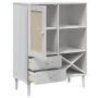 Aparador alto SENJA aspecto de ratán madera blanco 90x40x112 cm de , Aparadores - Ref: Foro24-358053, Precio: 125,07 €, Descu...