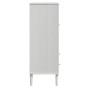 Aparador alto SENJA aspecto de ratán madera blanco 90x40x112 cm de , Aparadores - Ref: Foro24-358053, Precio: 126,23 €, Descu...