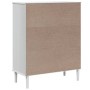 Aparador alto SENJA aspecto de ratán madera blanco 90x40x112 cm de , Aparadores - Ref: Foro24-358053, Precio: 126,23 €, Descu...