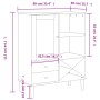 Aparador alto SENJA aspecto de ratán madera blanco 90x40x112 cm de , Aparadores - Ref: Foro24-358053, Precio: 126,23 €, Descu...