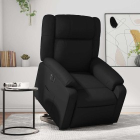 Sillón reclinable y elevable eléctrico cuero sintético negro en Sillones | Comprar online en Foru.es