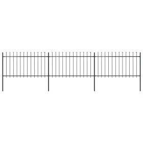 Gartenzaun mit Speerspitzen Stahl schwarz 5,1x1 m von , Zaunpaneele - Ref: Foro24-277613, Preis: 180,45 €, Rabatt: %