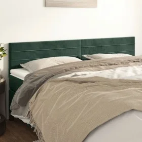 Headboards 2 units of dark green velvet 80x5x78/88 cm by , Headboards and footboards - Ref: Foro24-346169, Price: 64,52 €, Di...