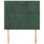 Cabeceros 2 unidades de terciopelo verde oscuro 80x5x78/88 cm de , Cabeceros y pies de cama - Ref: Foro24-3116505, Precio: 67...
