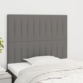 Cabeceros 2 unidades de tela gris oscuro 80x5x78/88 cm de , Cabeceros y pies de cama - Ref: Foro24-3116545, Precio: 66,27 €, ...