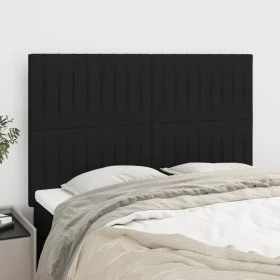 Headboards 4 units black fabric 72x5x78/88 cm by , Headboards and footboards - Ref: Foro24-3116570, Price: 94,32 €, Discount: %