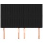 Cabeceros 4 unidades tela negro 72x5x78/88 cm de , Cabeceros y pies de cama - Ref: Foro24-3116570, Precio: 97,67 €, Descuento: %