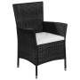 Set mesa y sillas bistró de jardín 3 pzas ratán sintético negro de vidaXL, Conjuntos de jardín - Ref: Foro24-44094, Precio: 1...