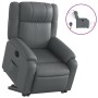 Sillón reclinable elevable eléctrico de cuero sintético gris en Sillones | Comprar online en Foru.es