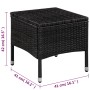 Set mesa y sillas bistró de jardín 3 pzas ratán sintético negro de vidaXL, Conjuntos de jardín - Ref: Foro24-44094, Precio: 1...