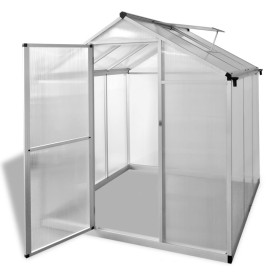 Invernadero de aluminio gris antracita 3,46 m² de vidaXL, Invernaderos - Ref: Foro24-43555, Precio: 434,92 €, Descuento: %