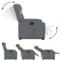 Sillón reclinable elevable eléctrico de cuero sintético gris en Sillones | Comprar online en Foru.es