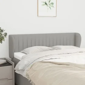 Light gray fabric headboard 147x23x78/88 cm by , Headboards and footboards - Ref: Foro24-3117380, Price: 79,16 €, Discount: %