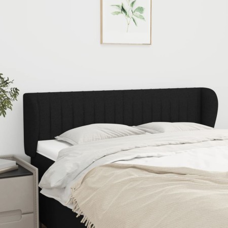 Cabecero de tela negro 147x23x78/88 cm de , Cabeceros y pies de cama - Ref: Foro24-3117382, Precio: 68,81 €, Descuento: %