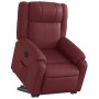 Sillón elevable eléctrico cuero artificial rojo tinto en Sillones | Comprar online en Foru.es
