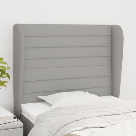 Cabecero con orejas de tela gris claro 83x23x118/128 cm de , Cabeceros y pies de cama - Ref: Foro24-3118070, Precio: 76,85 €,...