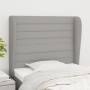 Cabecero con orejas de tela gris claro 83x23x118/128 cm de , Cabeceros y pies de cama - Ref: Foro24-3118070, Precio: 76,85 €,...