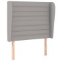 Cabecero con orejas de tela gris claro 83x23x118/128 cm de , Cabeceros y pies de cama - Ref: Foro24-3118070, Precio: 76,85 €,...