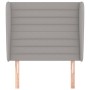 Cabecero con orejas de tela gris claro 83x23x118/128 cm de , Cabeceros y pies de cama - Ref: Foro24-3118070, Precio: 76,85 €,...