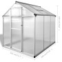Invernadero de aluminio gris antracita 3,46 m² de vidaXL, Invernaderos - Ref: Foro24-43555, Precio: 434,92 €, Descuento: %