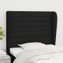 Cabecero con orejas de tela negro 83x23x118/128 cm de , Cabeceros y pies de cama - Ref: Foro24-3118072, Precio: 82,95 €, Desc...
