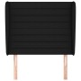 Cabecero con orejas de tela negro 83x23x118/128 cm de , Cabeceros y pies de cama - Ref: Foro24-3118072, Precio: 82,95 €, Desc...