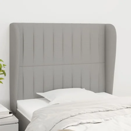 Headboard with light gray fabric ears 83x23x118/128 cm by , Headboards and footboards - Ref: Foro24-3118168, Price: 70,53 €, ...