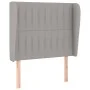 Headboard with light gray fabric ears 83x23x118/128 cm by , Headboards and footboards - Ref: Foro24-3118168, Price: 70,53 €, ...