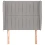 Headboard with light gray fabric ears 83x23x118/128 cm by , Headboards and footboards - Ref: Foro24-3118168, Price: 70,53 €, ...