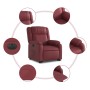 Sillón elevable eléctrico cuero artificial rojo tinto en Sillones | Comprar online en Foru.es