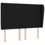 Cabecero con orejas de tela negro 147x23x118/128 cm de , Cabeceros y pies de cama - Ref: Foro24-3118194, Precio: 113,66 €, De...