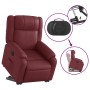 Sillón elevable eléctrico cuero artificial rojo tinto en Sillones | Comprar online en Foru.es