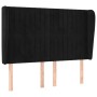 Cabecero con orejas de terciopelo negro 147x23x118/128 cm de , Cabeceros y pies de cama - Ref: Foro24-3118244, Precio: 126,83...